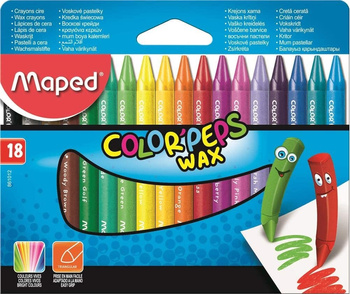 KREDKI ŚWIECOWE MAPED COLOR'PEPS WAX 18 KOLORÓW