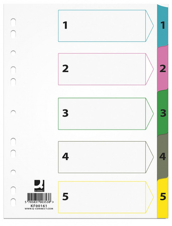 Przekładki mylar Q-Connect A4 1-5