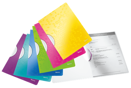 Skoroszyt z klipsem Leitz Wow A4 30k biały