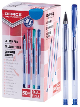 Długopisy żelowe Office Products Classic 0.5mm niebieski