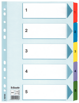 PRZEKŁADKI MYLAR ESSELTE A4 1-5