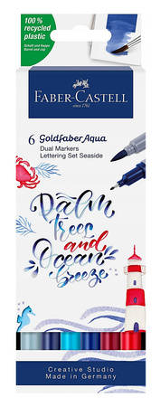 Pisaki akwarelowe Faber-Castell Goldfaber Aqua dwustronne 6 kolorów