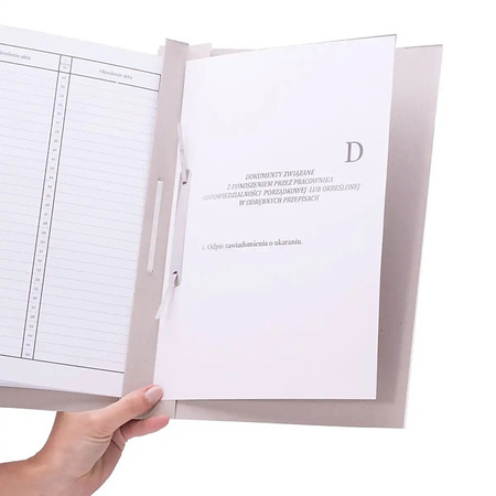 Teczka kartonowa akt osobowych Barbara A4/170g biała