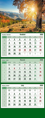 Kalendarz trójdzielny Michalczyk i Prokop 315x855mm 