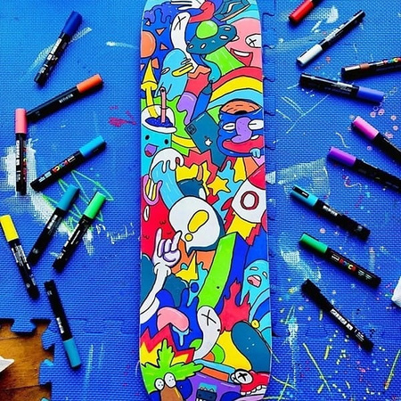 Markery z farbą plakatową Uni POSCA PC-8K 16 kolorów