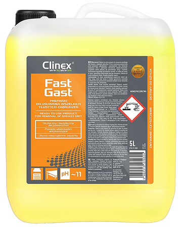 Preparat do usuwania tłustych zabrudzeń CLINEX Fast Gast, 5l 