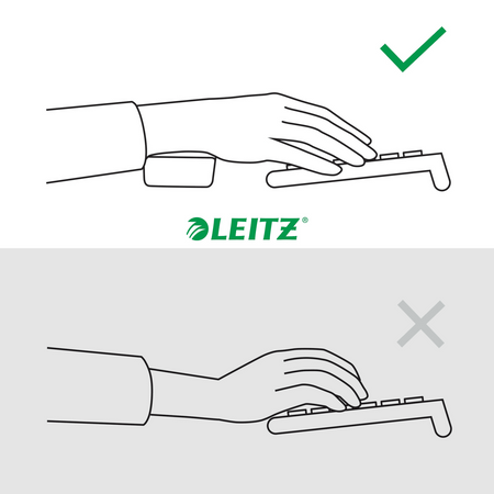 Podkładka przed klawiaturę Leitz Ergo ciemnoszara