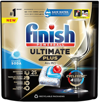 Kapsułki do zmywarki Finish Ultimate Plus All-in-1 Baking Soda (25)