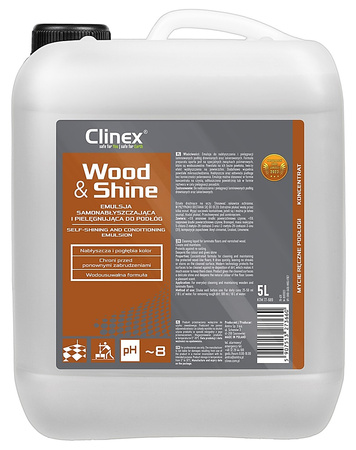 Emulsja CLINEX Wood&Shine, samonabłyszczająca i pielęgnująca podłogi