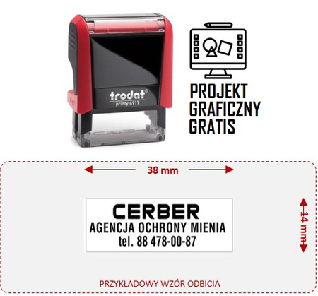 PIECZĄTKA TRODAT PRINTY 4911 CZERWONA