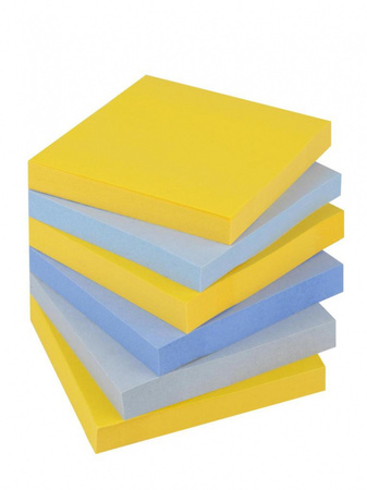 Karteczki Post-it Super Sticky 76x76mm (654-6SS-NY) mix kolorów (6x90)