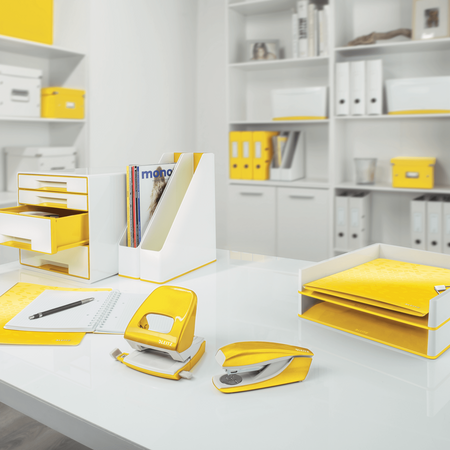 Teczka PP z gumką Leitz Wow A4/15mm żółta