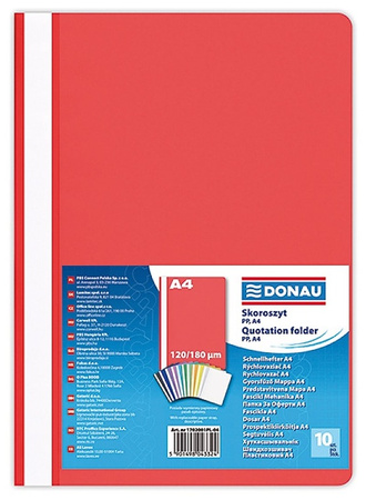 Skoroszyt DONAU, PP, A4, standard, 120/180mikr., granatowy