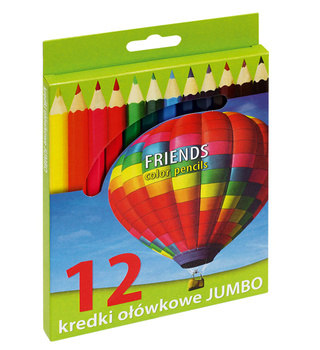 KREDKI OŁÓWKOWE GRAND JUMBO 12 KOLORÓW