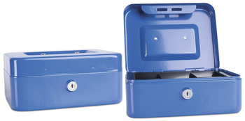 Kasetka na pieniądze Donau 200x90x160mm niebieska