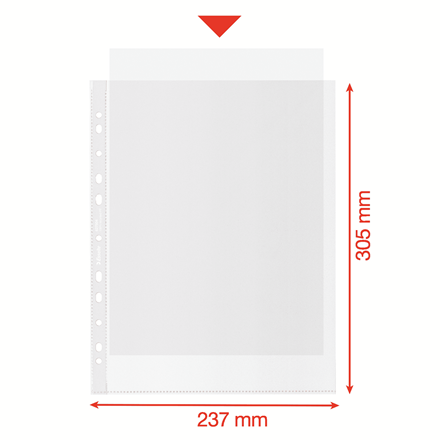 Koszulki Esselte Recycled Premium Maxi A4+/100µm groszkowe (50) 