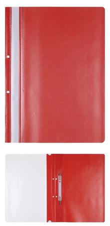 Skoroszyt OFFICE PRODUCTS, PP, A4, 2 otwory, 100/170mikr., wpinany, czarny