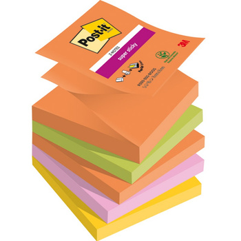 Karteczki Post-it Super Sticky Z-Notes 76x76mm (R330-5SS-BOOS) 4 kolory (5x90)