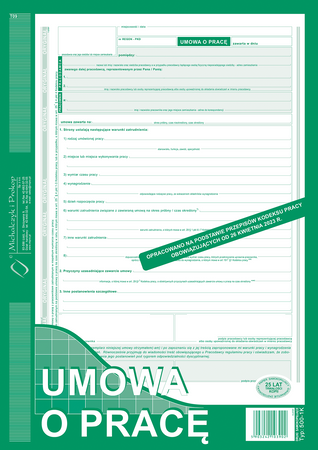 Umowa o pracę A4 (o+1k)