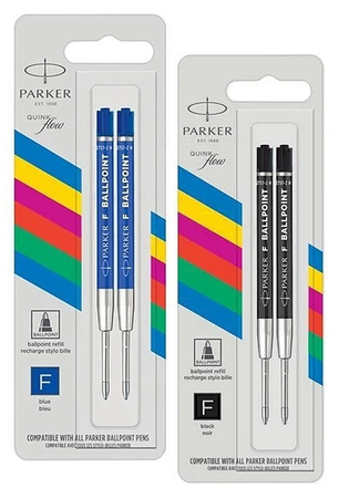 Wkłady do długopisu Parker QuinkFlow F niebieskie (2)