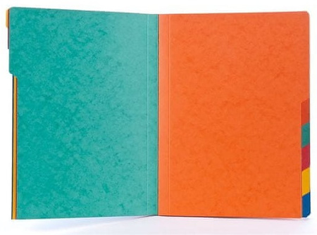 Teczka z gumką DONAU, preszpan, A4, 9 przekładek, niebieska