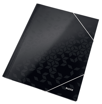 Teczka kartonowa z gumką Leitz Wow A4/15mm czarna