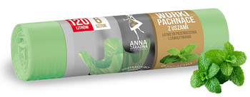Worki na śmieci Anna Zaradna 120L LDPE z uszami miętowe (6)