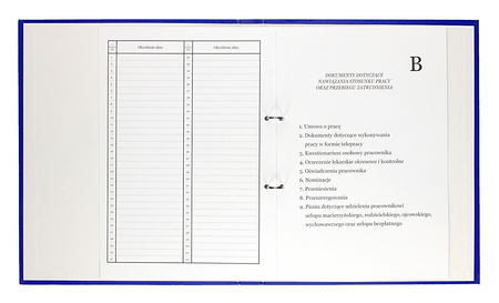 Teczka do akt osobowych Barbara A4/32mm 2R czerwona