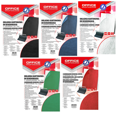 Okładki do bindowania Office Products Delta A4 skóropodobne czarne (100)