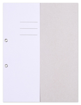 Skoroszyt OFFICE PRODUCTS Budget, karton, z oczkiem, nadruk, 1/2, A4, 250gsm, biały