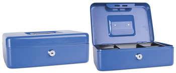 Kasetka na pieniądze Donau 250x90x180mm niebieska