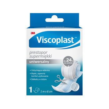 Plaster Viscoplast Prestopor 6cmx1m supermiękki