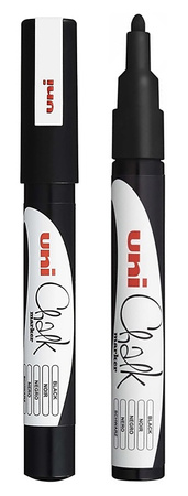 Marker kredowy Uni Chalk PWE-3MS czarny