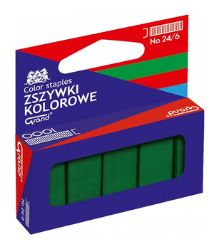 Zszywki Grand 24/6 zielone (1000)
