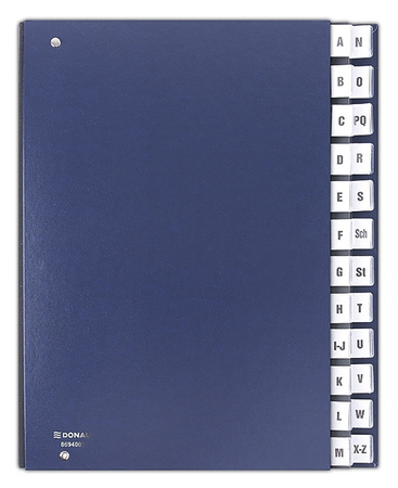 Teczka korespondencyjna Donau A4 A-Z granatowa