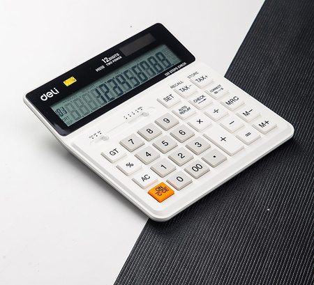 Kalkulator Deli M01010 biały