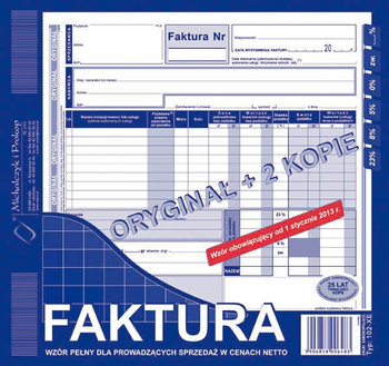 FAKTURA VAT 2/3 A4 (O+2K)