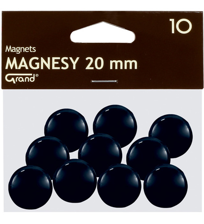 Magnesy do tablic Grand śr.20mm czarne (10)