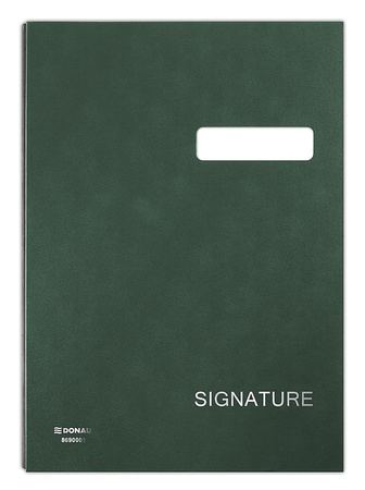 Teczka do podpisu DONAU, karton/PP, A4, 450gsm, 20-przegr., zielona
