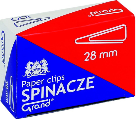 SPINACZE BIUROWE TRÓJKĄTNE 28mm (100)