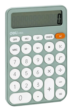 Kalkulator Deli M124 zielony