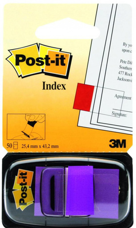 ZAKŁADKI POST-IT 25*43mm PURPUROWE (50)