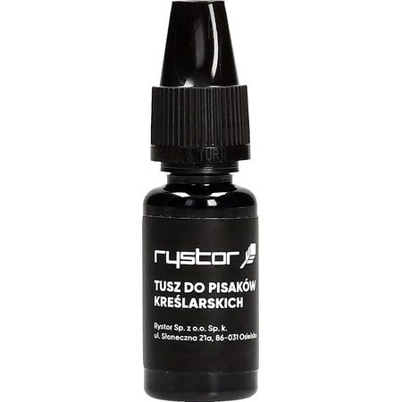 Tusz kreślarski Rystor 10ml czarny