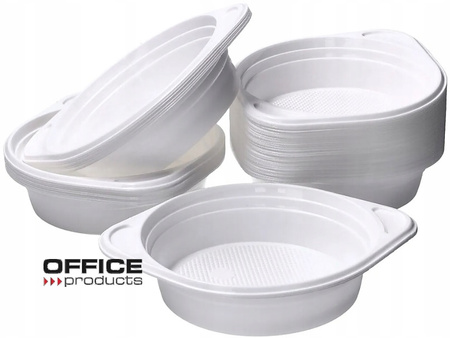 Flaczarka plastikowa Office Products 500ml śr.16cm biała (100)