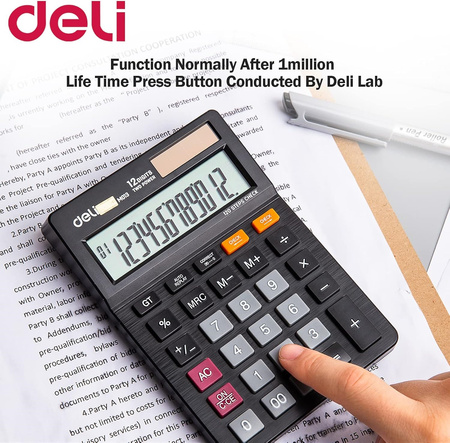 Kalkulator Deli M01320 czarny