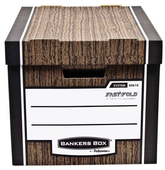 Pudło Bankers Box Woodgrain 340x295x405mm brązowe