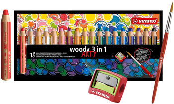 Kredki Stabilo Woody Arty 3in1 (+temperówka) 18 kolorów