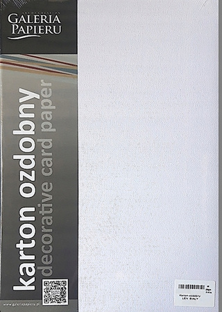 Karton ozdobny Galeria Papieru A4/220g Len biały (20)