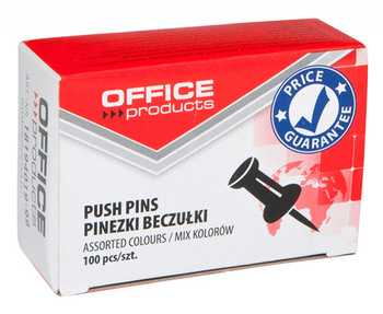 Pinezki do tablic Office Products mix kolorów (100)