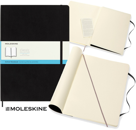 Notatnik Moleskine Classic A4 (21x29.7cm) kropki czarny